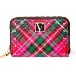 Victoria's Secret Pink Plaid/Tartan Zip Card Holder